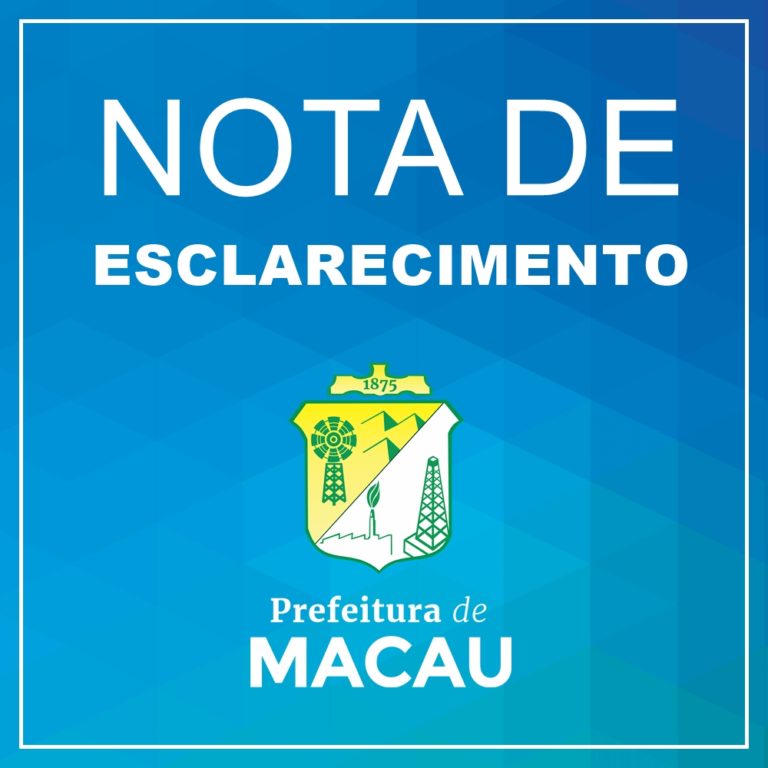 NOTA DE ESCLARECIMENTO - MACAU